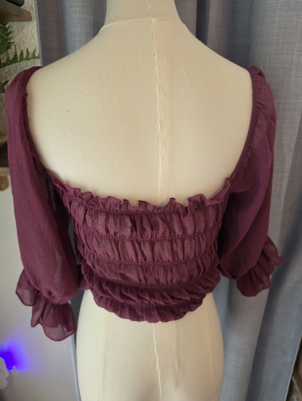 Urban Outfitters Sheer Smocked Top - Picture 5 of 5